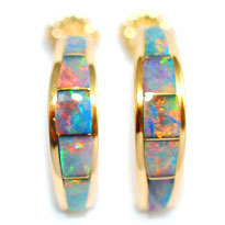 Buy gold and silver Australian opal earring online