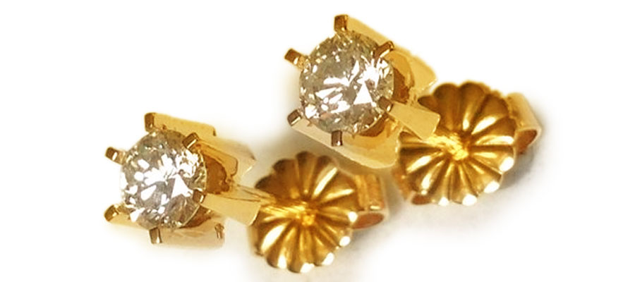 Australian gold opal earings